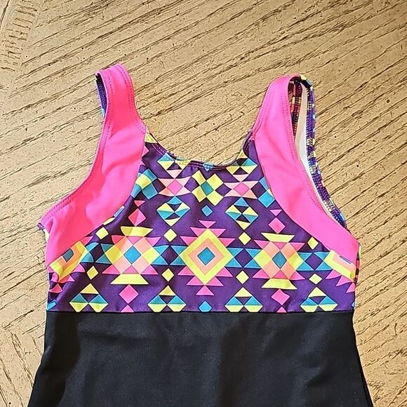 Girls leotard size S 6/6X bodysuit romper with back bow - Picture 2 of 8